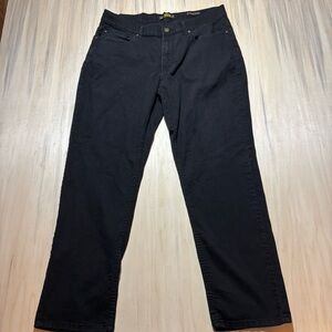 Rugby University Black Straight Men's Stretch Jeans